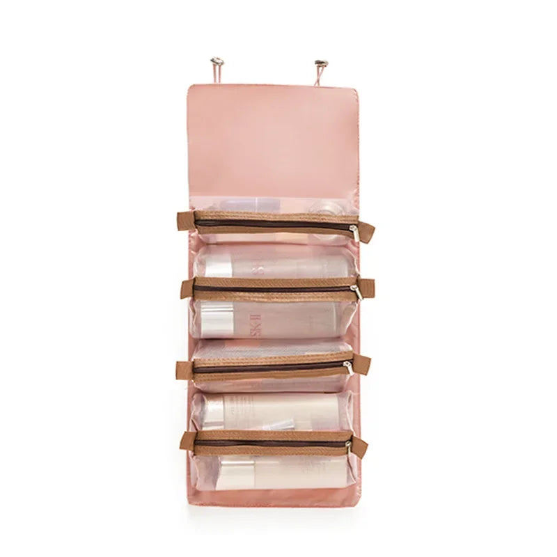 Trousse de Maquillage 4 en 1 – Grande Capacité, Pliable & Détachable