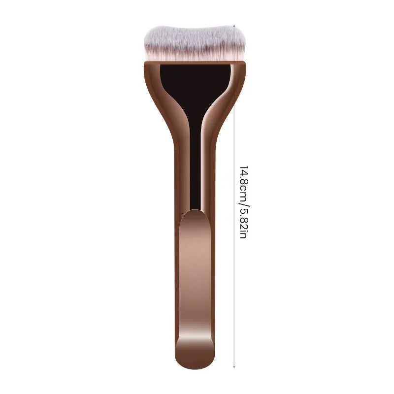 Pinceau à Fond de Teint Professionnel — Poils Nylon Doux & Manche Élégant