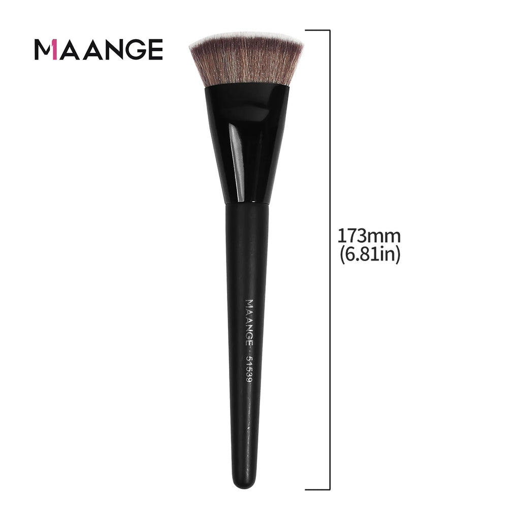 Pinceau Fond de Teint Kabuki Plat MAANGE – Application Précise & Couvrance Modulable