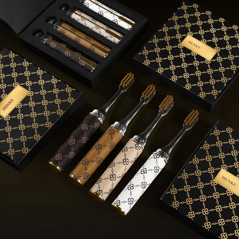 Brosses à Dents Ultra-Douces Manche Luxe –  Voyage & Quotidien