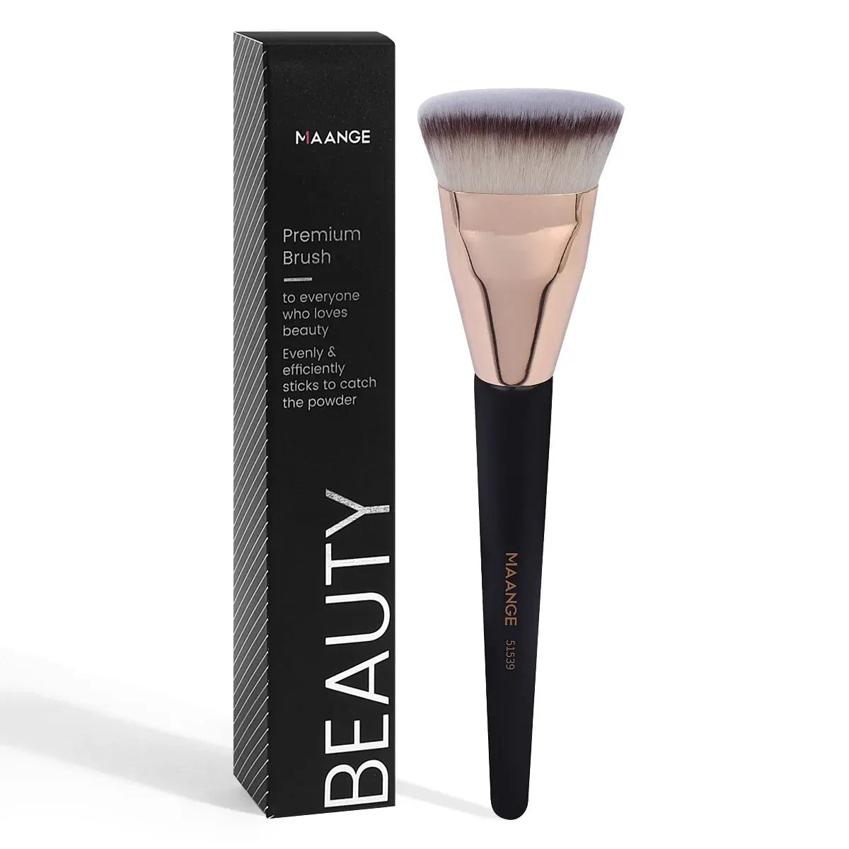 Pinceau Fond de Teint Kabuki Plat MAANGE – Application Précise & Couvrance Modulable