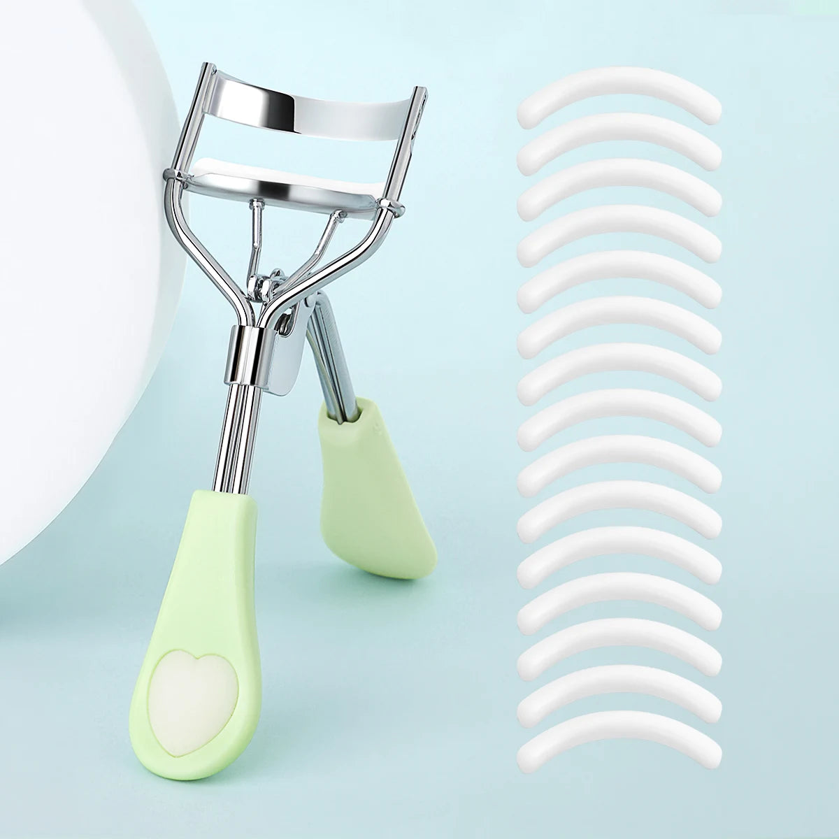Recourbe-Cils Portable avec  Coussinets en Silicone