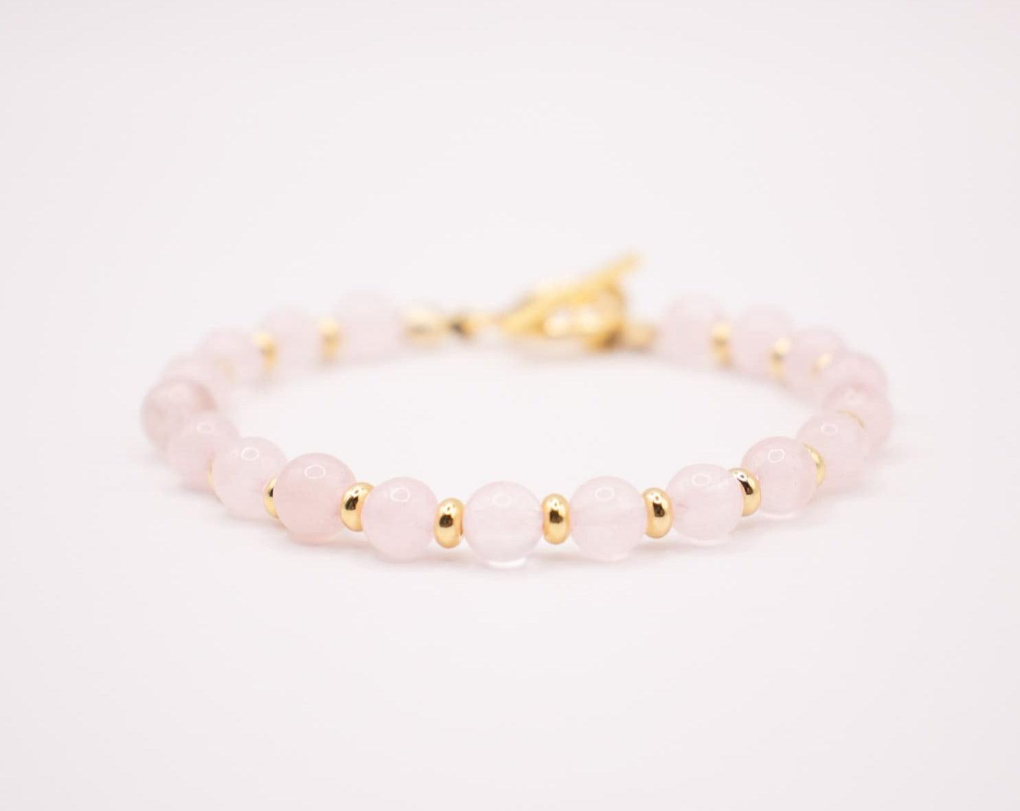 CIRCÉ | Rose Quartz and 18-carat gold-plated stainless steel bracelet