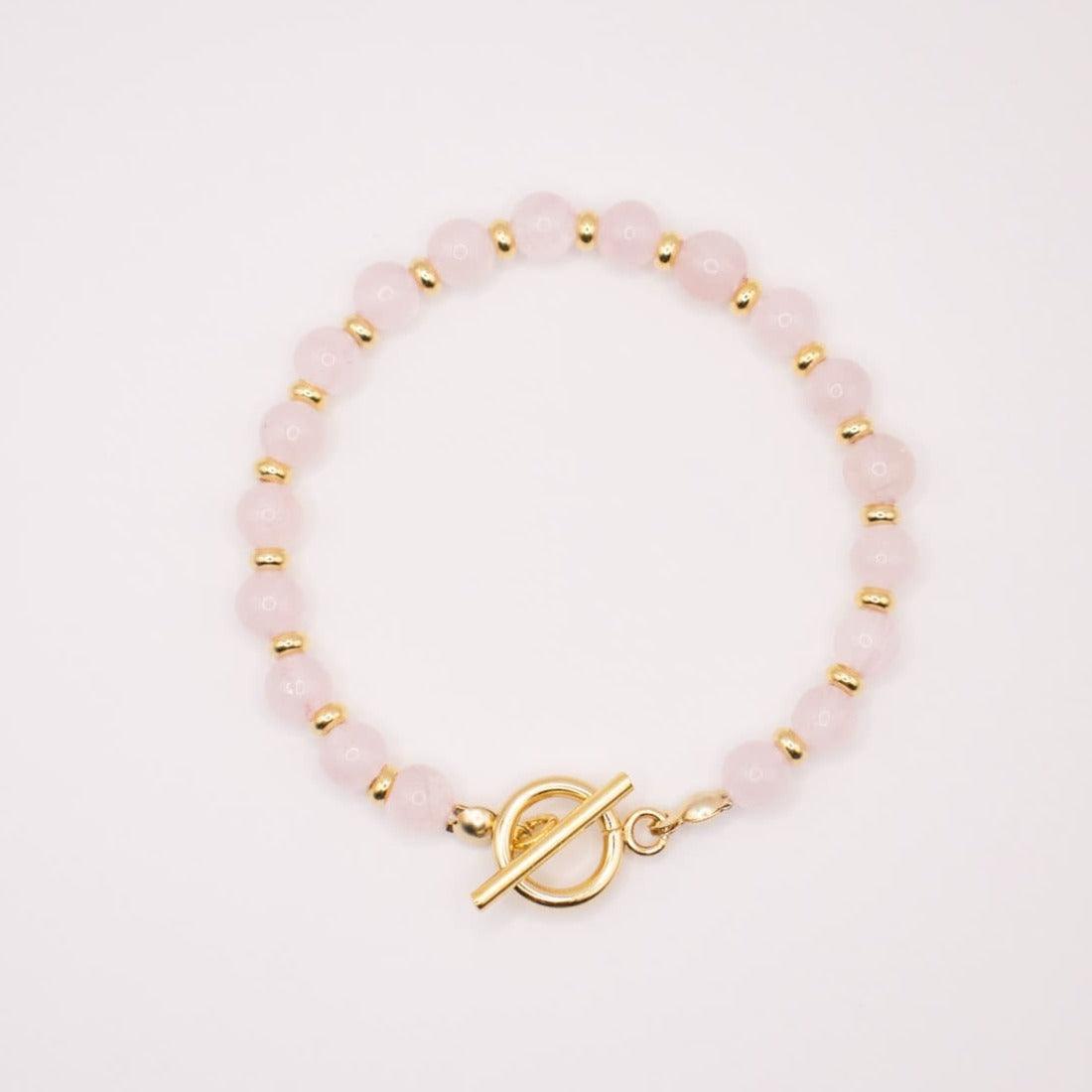 CIRCÉ | Rose Quartz and 18-carat gold-plated stainless steel bracelet